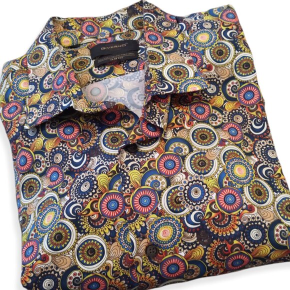 XL👔Giverno Men's Shirt Geometric Print Daily Multicolor - Picture 2 of 6